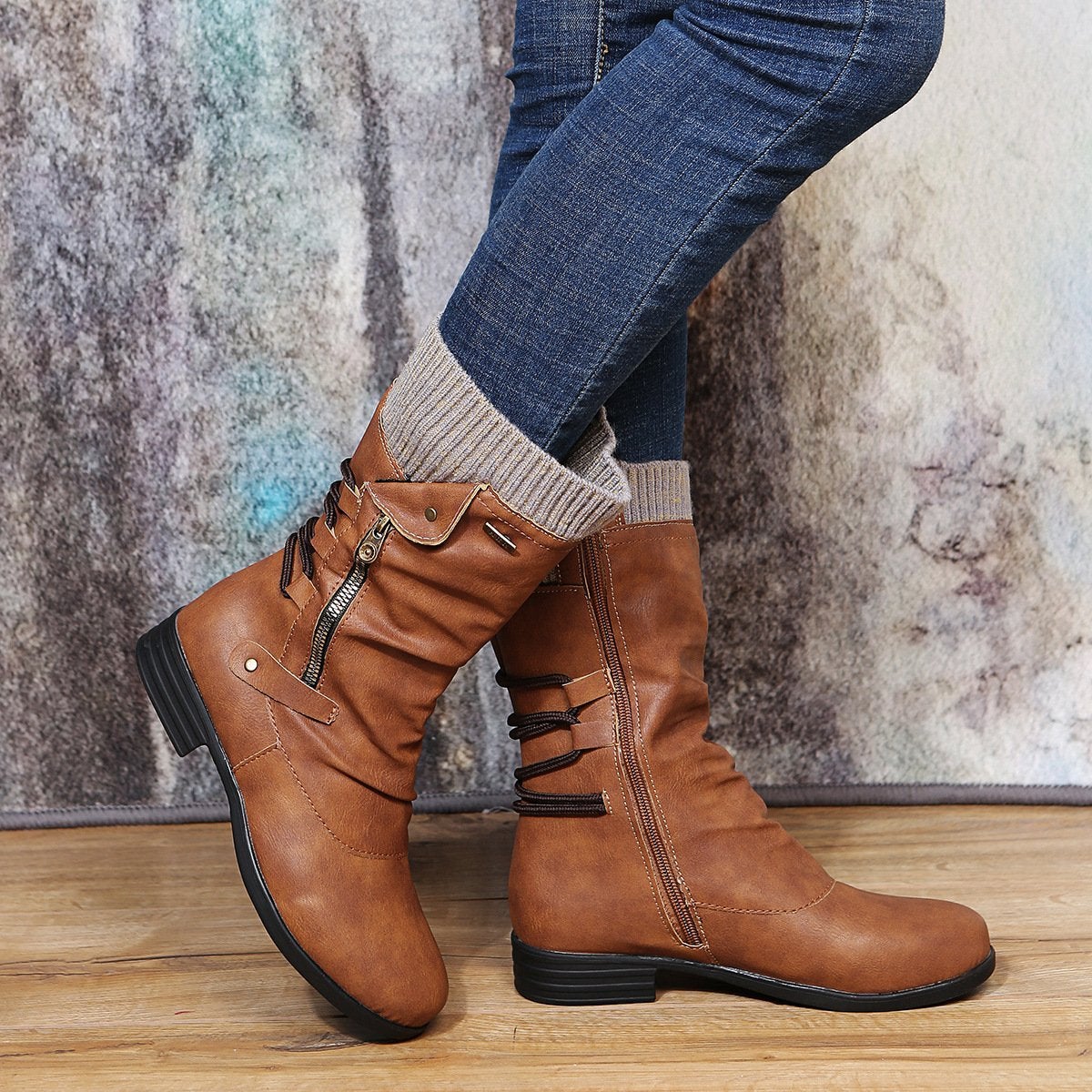 Flaire | Damen Elegante Halbhohe Stiefel | Winte