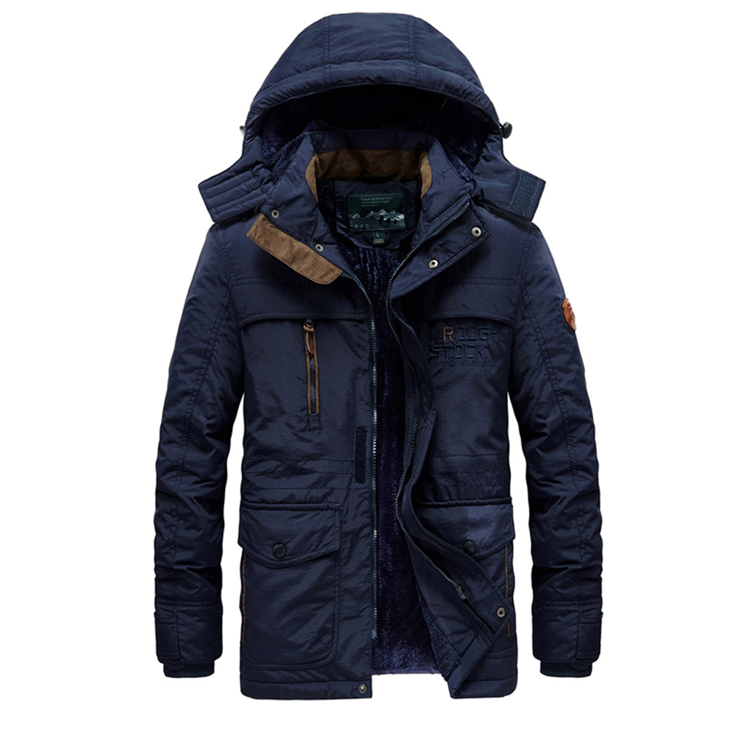 Carzo | Herren Klassischer Winter Kapuze Jacke | Warme