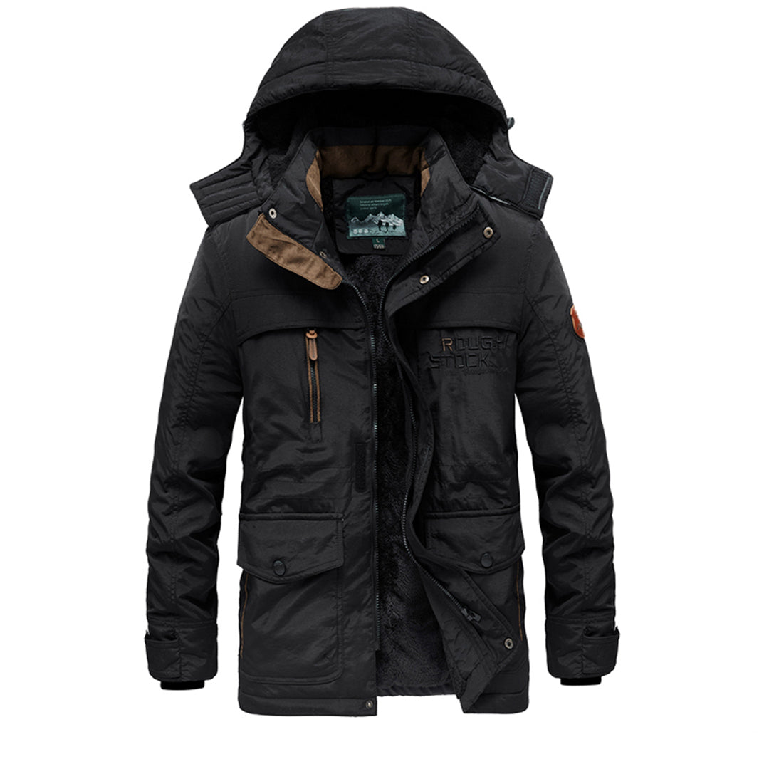 Carzo | Herren Klassischer Winter Kapuze Jacke | Warme