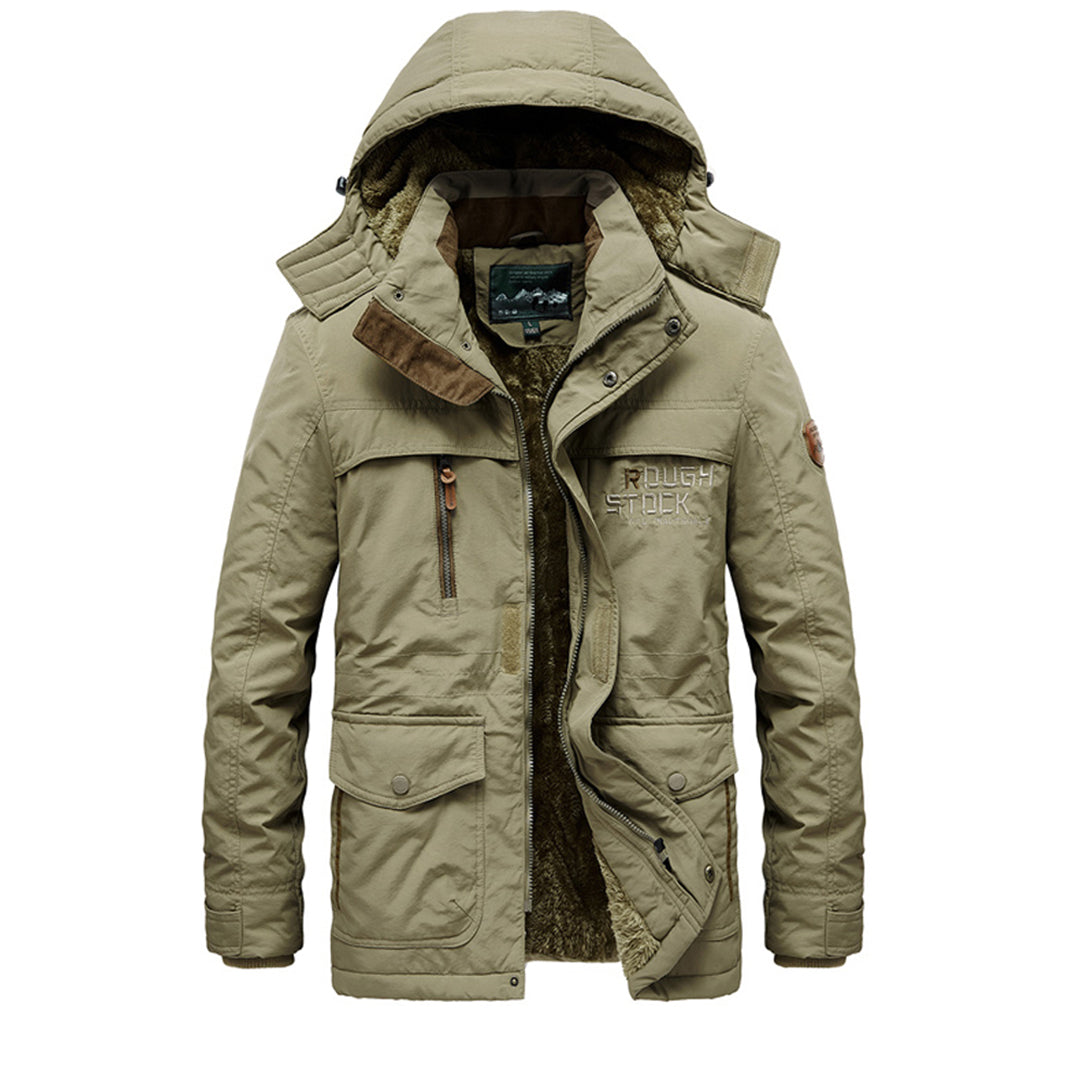 Carzo | Herren Klassischer Winter Kapuze Jacke | Warme