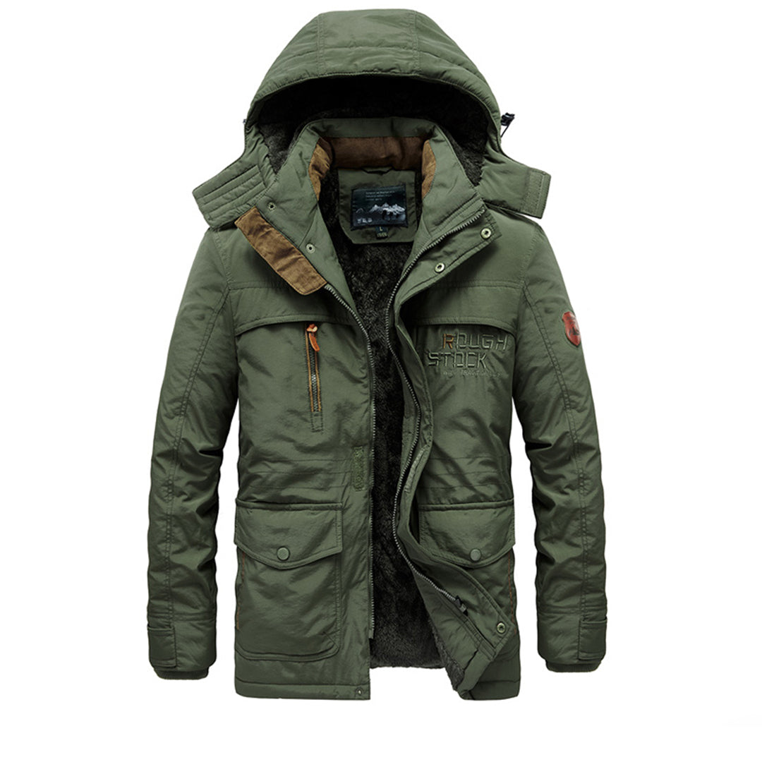 Carzo | Herren Klassischer Winter Kapuze Jacke | Warme