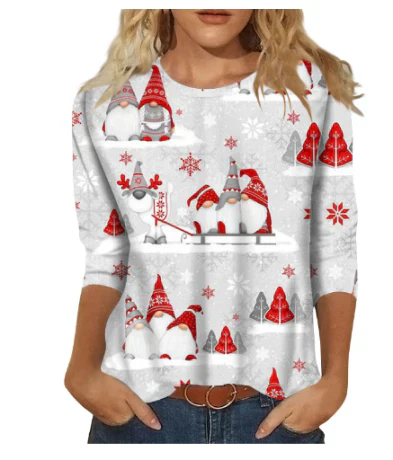 Frincess | Damen Weihnachts T-Shirt | Langarm