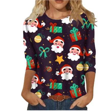 Frincess | Damen Weihnachts T-Shirt | Langarm
