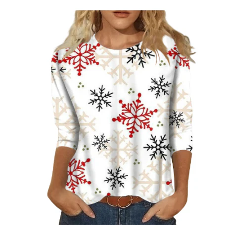 Frincess | Damen Weihnachts T-Shirt | Langarm
