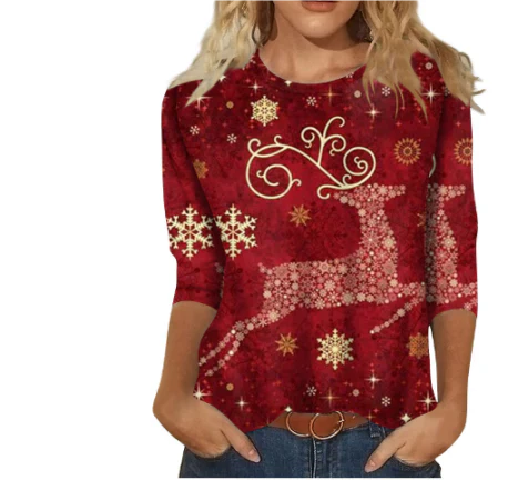 Frincess | Damen Weihnachts T-Shirt | Langarm