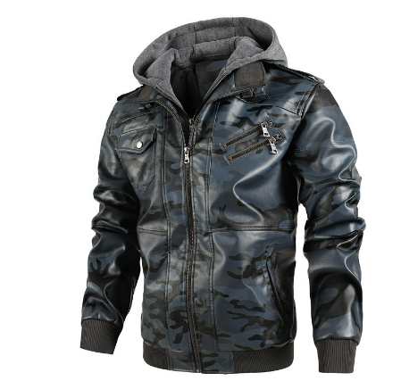 Nelo | Herren Motorrad Bomber Jacke | Lässig