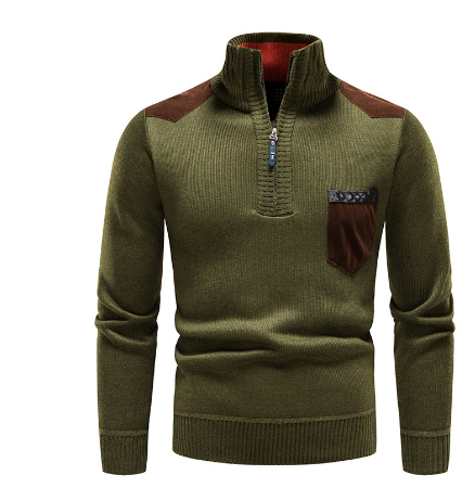 Kellen | Herren Winter-Freizeit Pullover | Halber Reißverschluss