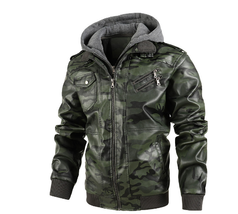 Nelo | Herren Motorrad Bomber Jacke | Lässig