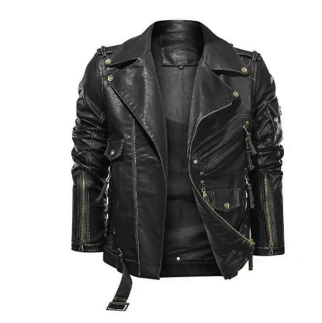Alonso | Herren Motorrad Bomber Jacke | Schwarz