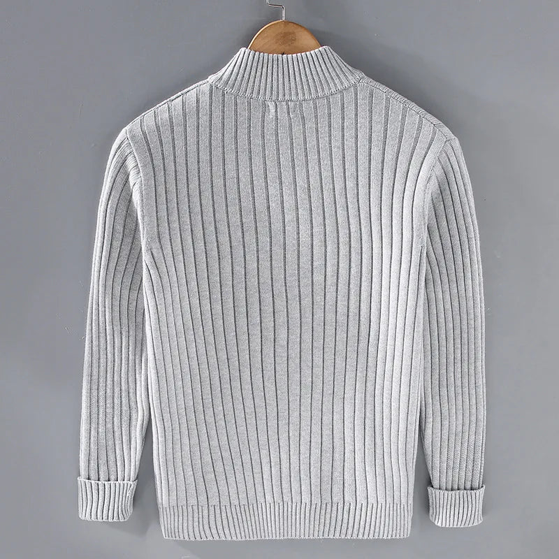 Jess - Gestrickte Rollkragenstrickjacke für Männer