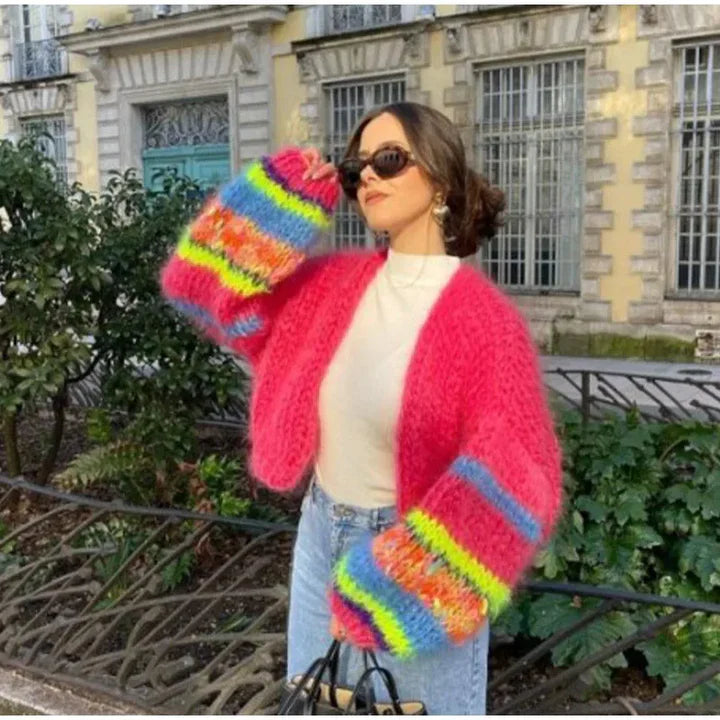 Daphne - Gestreifter offener Pullover
