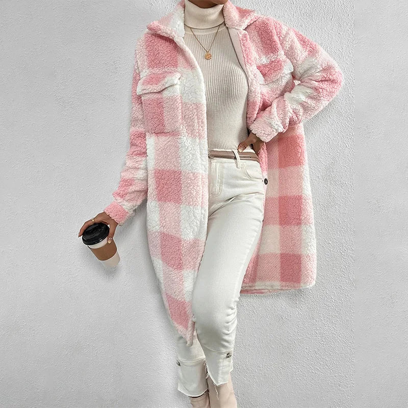 Giovana | Elegante Kariertes Fleece-Jacke