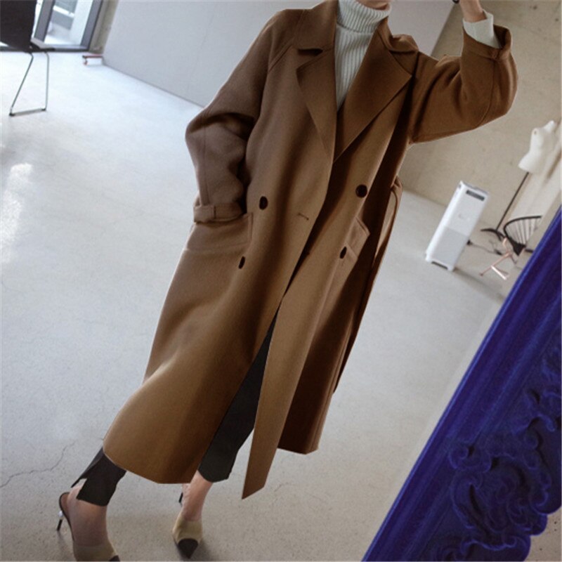 Mariska | Damen Eleganter Trench Mantel | Lang