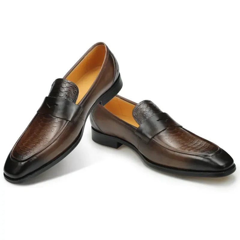 PrintLuxe – Exquisite Print Leder Loafers