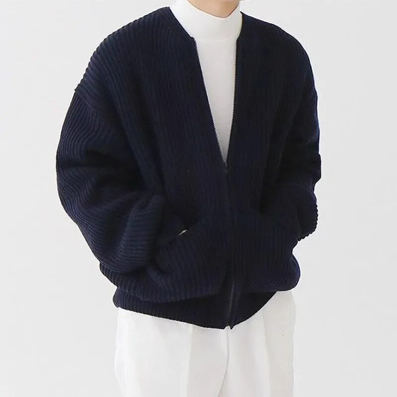 Heraldo | Herren Strick Reißverschluss Strickjacke | Lässig