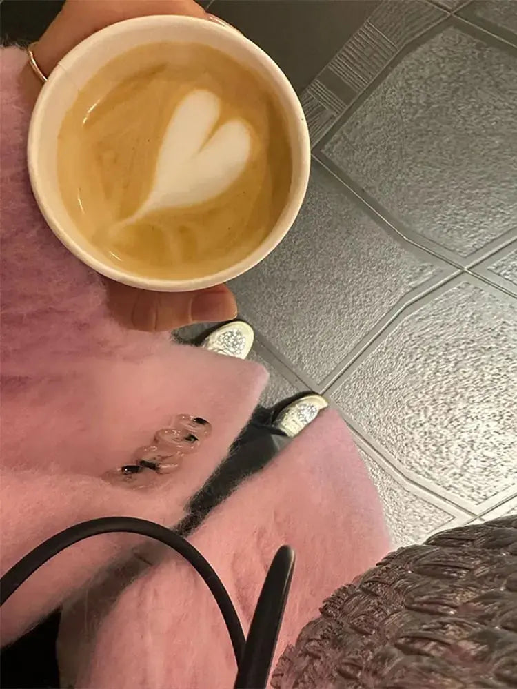 Andera | Plüsch Frühjahrs-mantel mit Taschen für Damen