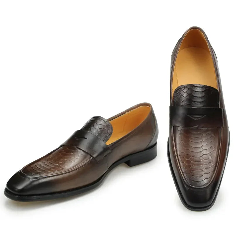 PrintLuxe – Exquisite Print Leder Loafers