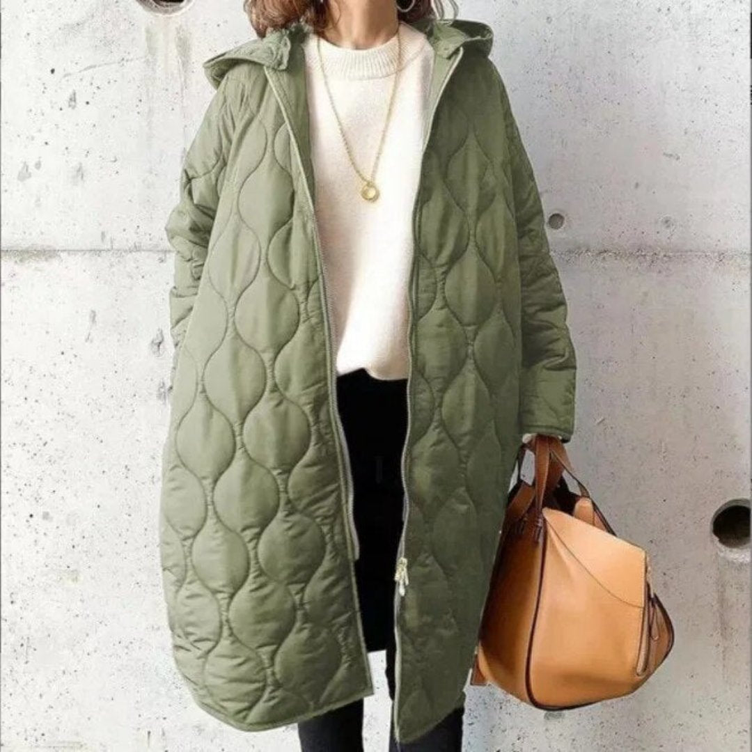 Rhean | Damen Lässige Gesteppt Kapuze Jacke | Warme