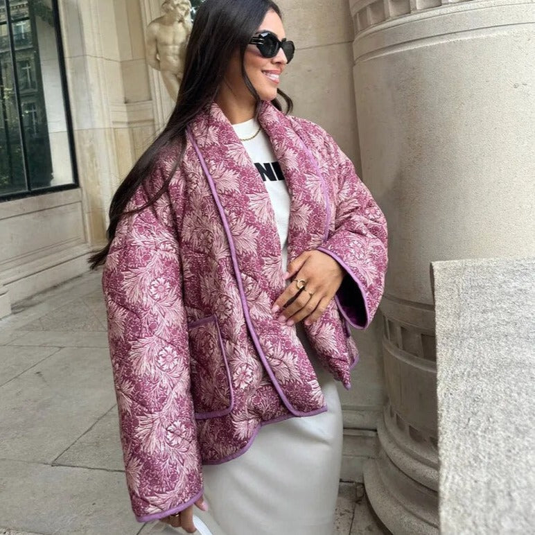 Melissandra - Langärmlige Jacke mit Taschen und Umlegekragen