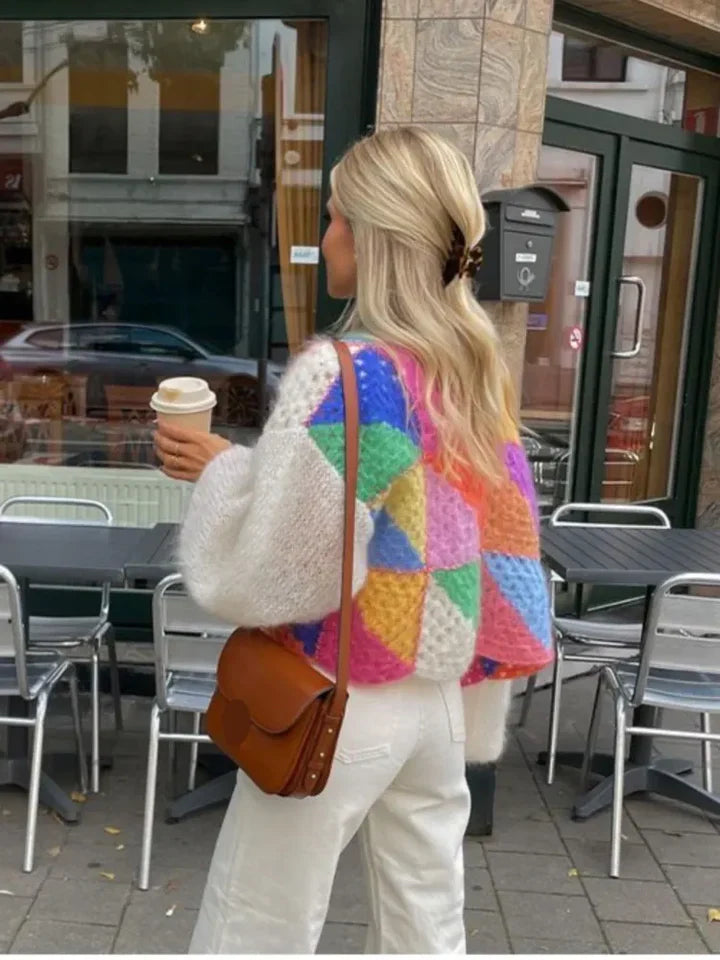 Daphne - Gestreifter offener Pullover