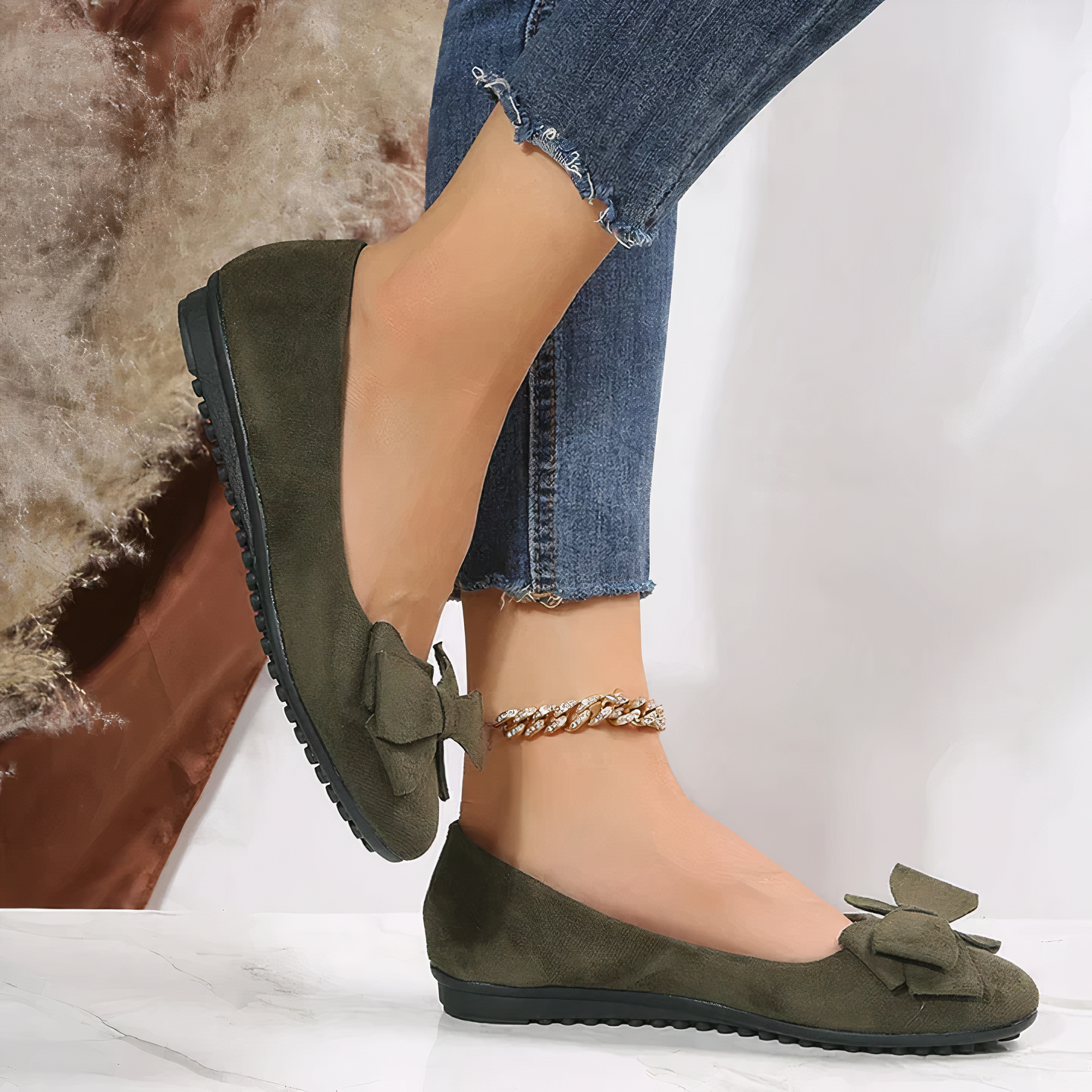 Flache Schuhe mit Schleife - Skyla