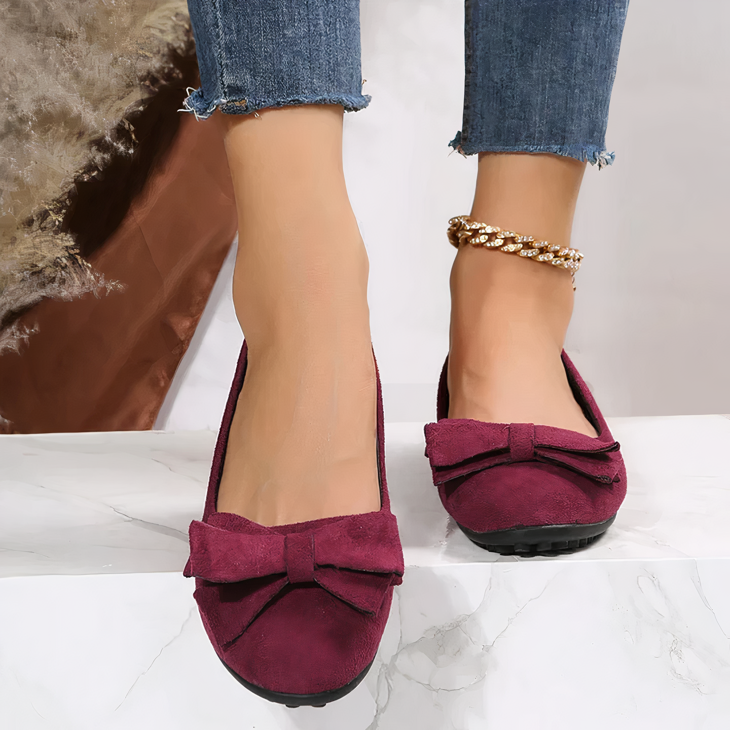 Flache Schuhe mit Schleife - Skyla