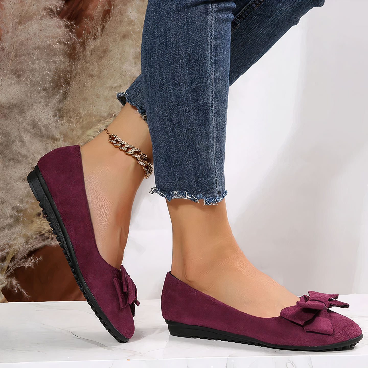 Flache Schuhe mit Schleife - Skyla