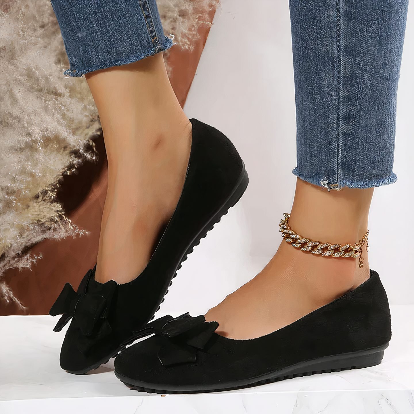 Flache Schuhe mit Schleife - Skyla