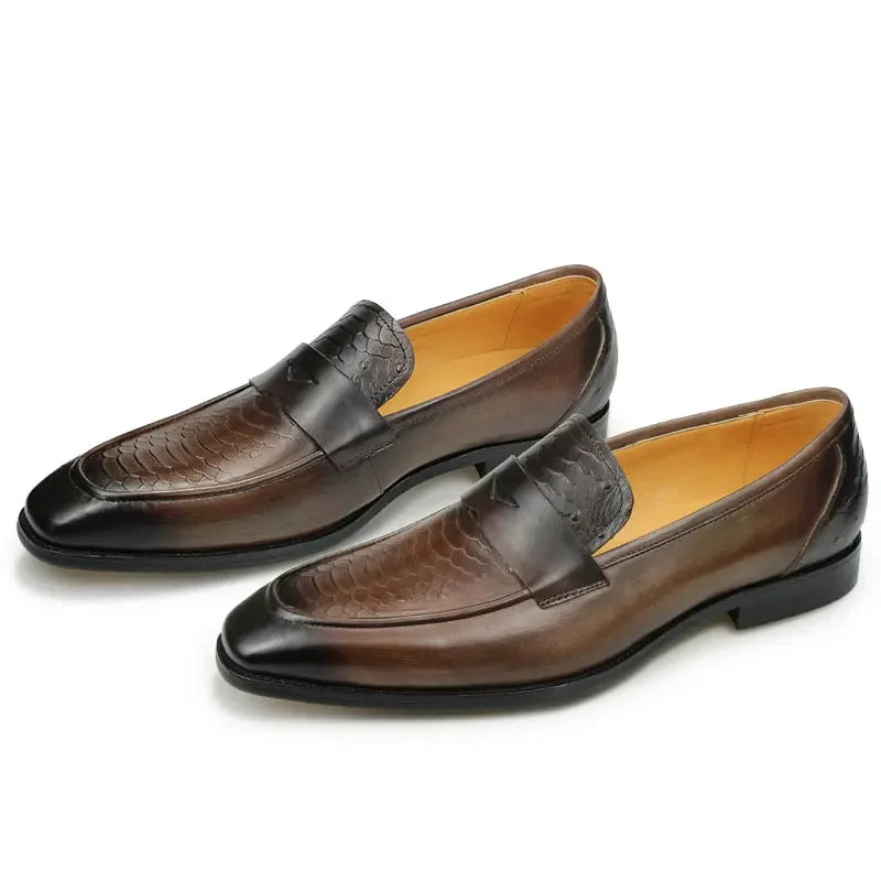 PrintLuxe – Exquisite Print Leder Loafers