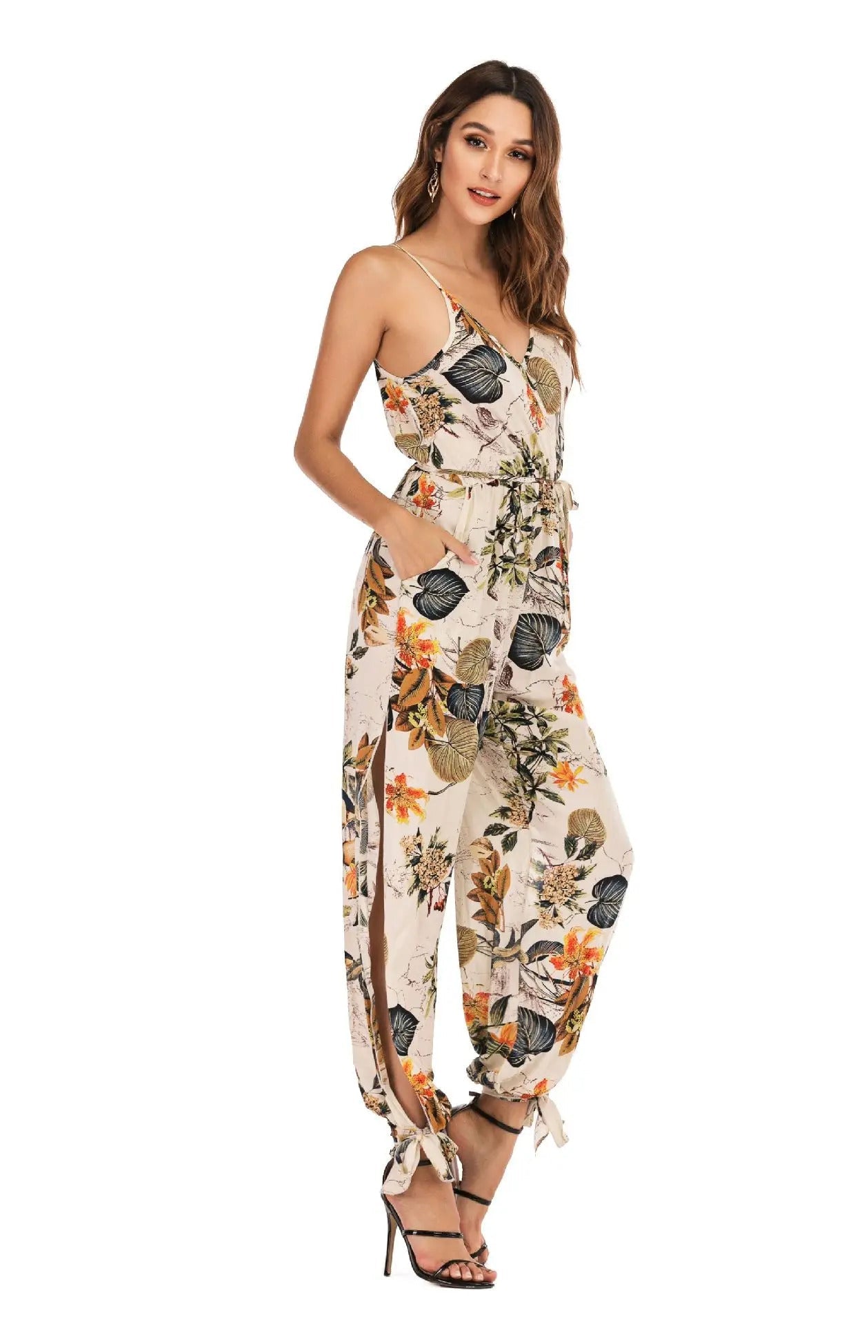 ELISHA - Jumpsuit mit Blumenmuster und hoher Taille