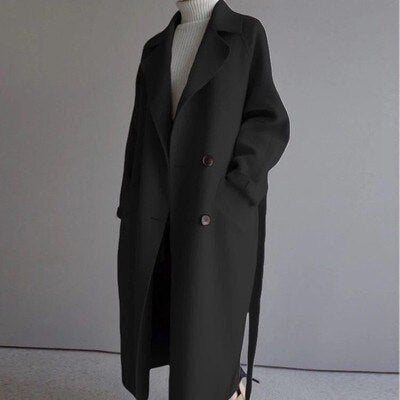 Mariska | Damen Eleganter Trench Mantel | Lang