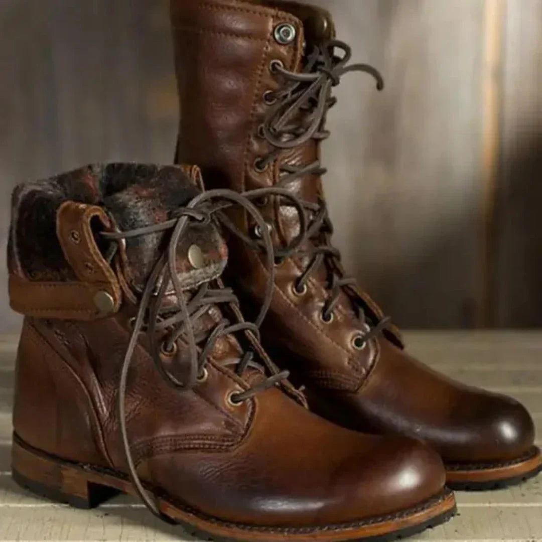 Kiamay | Damen Retro Kniehoch Stiefel | Oxford
