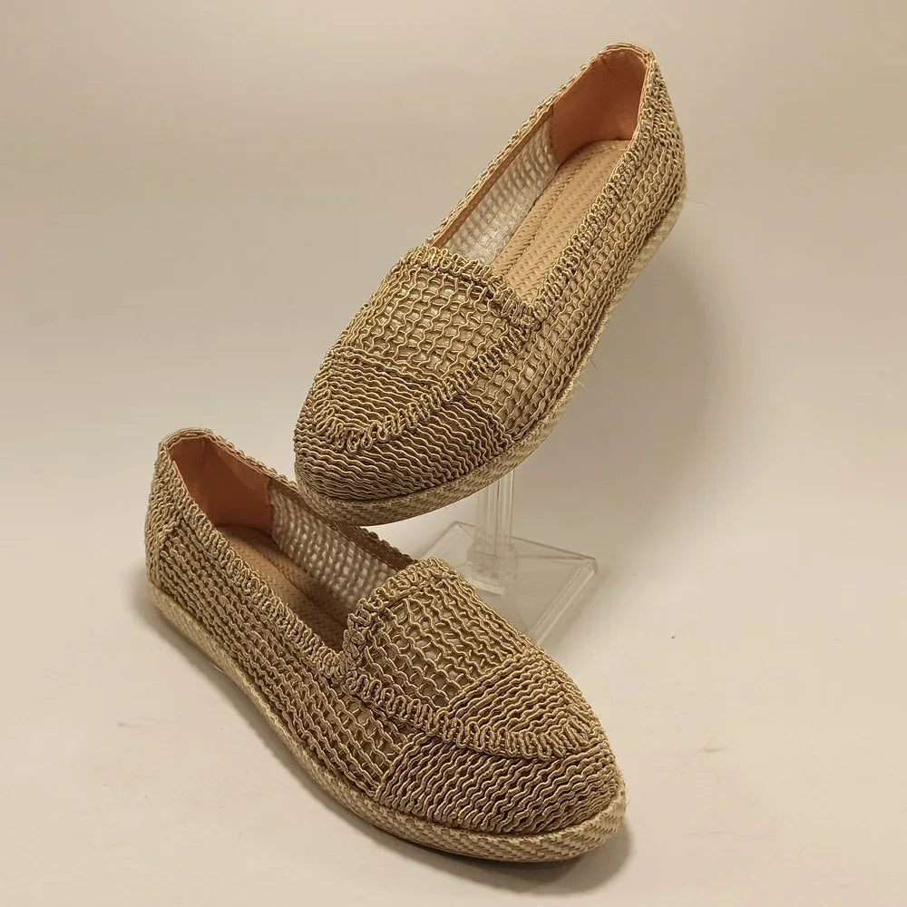 Uni-Farbige Spitze-Espadrilles