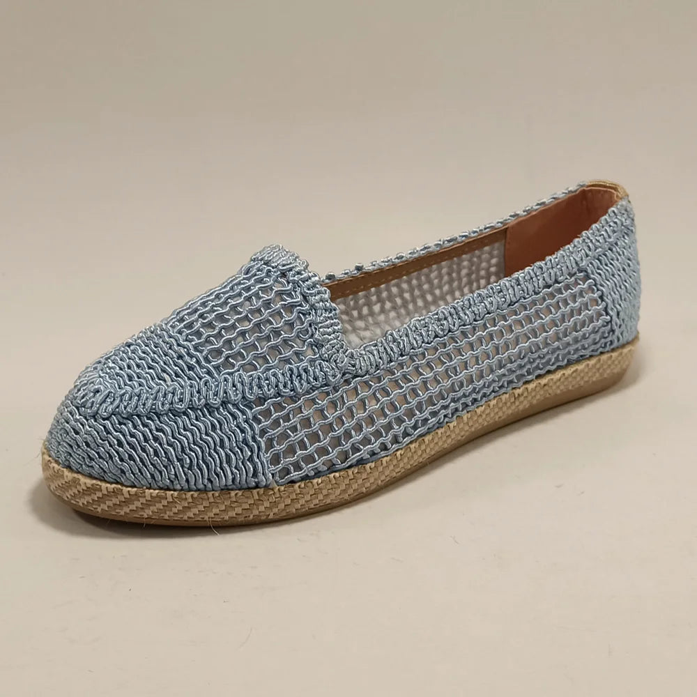 Uni-Farbige Spitze-Espadrilles