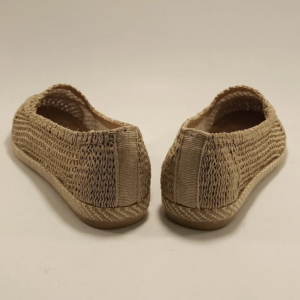 Uni-Farbige Spitze-Espadrilles