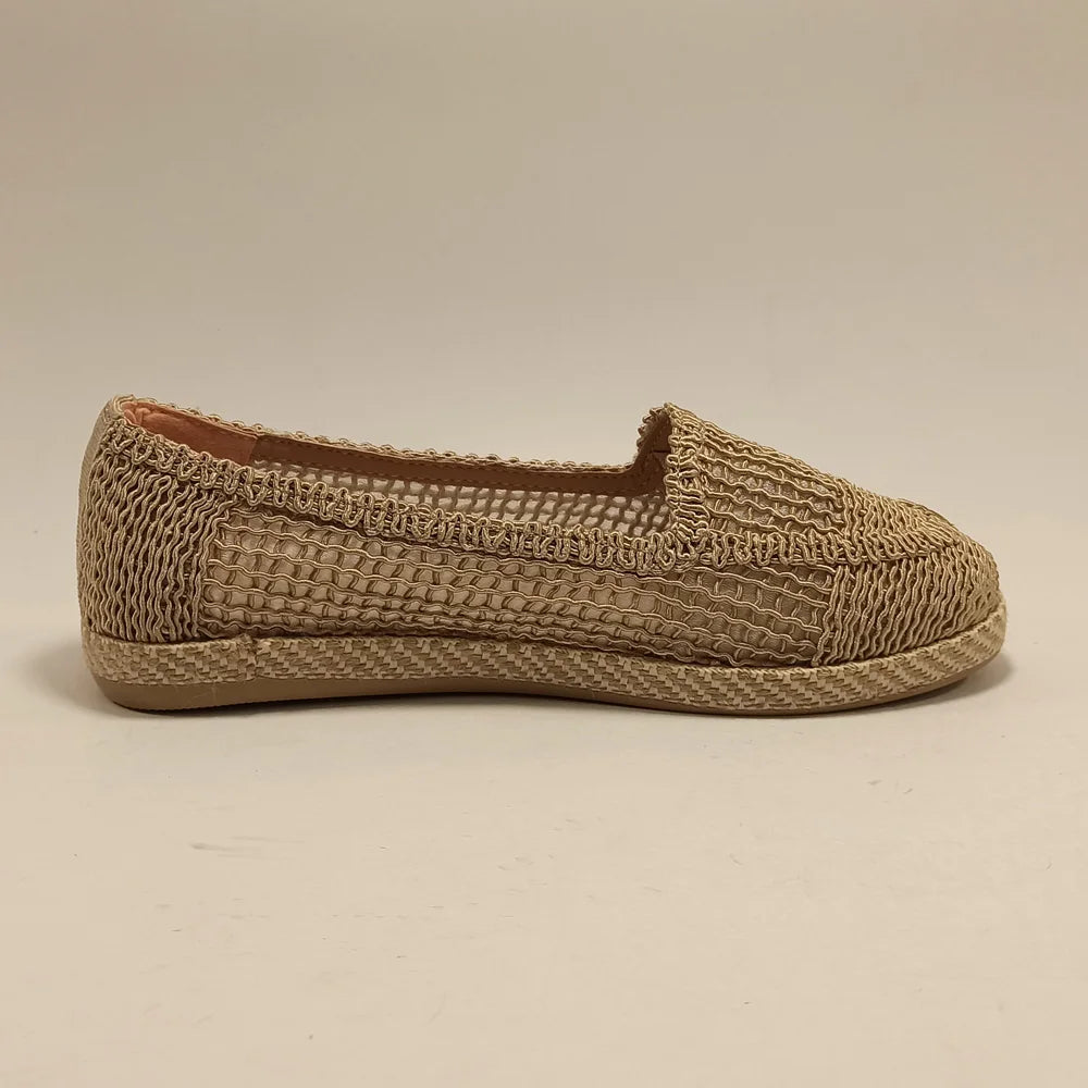 Uni-Farbige Spitze-Espadrilles