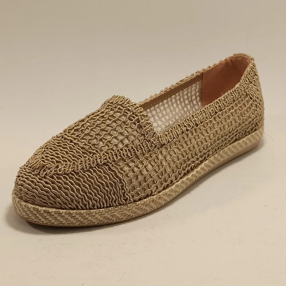 Uni-Farbige Spitze-Espadrilles