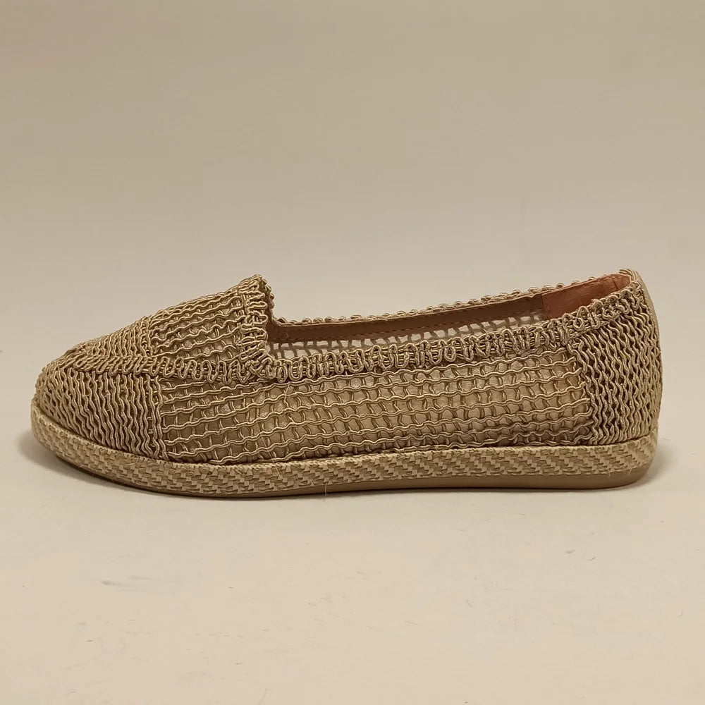 Uni-Farbige Spitze-Espadrilles