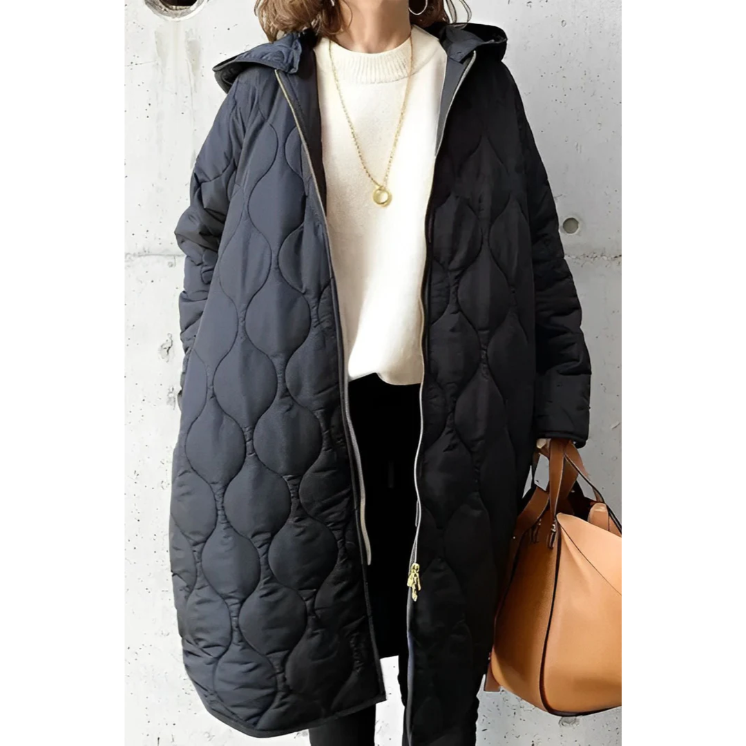 Rhean | Damen Lässige Gesteppt Kapuze Jacke | Warme