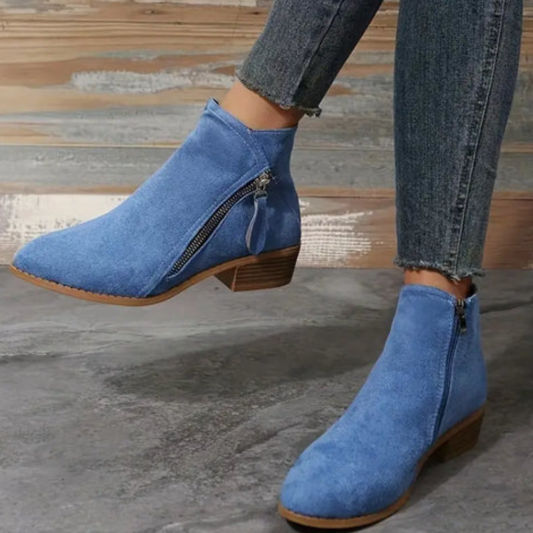Fallonie | Damen Lässig Knöchel Stiefel |  Niedrige Absätze