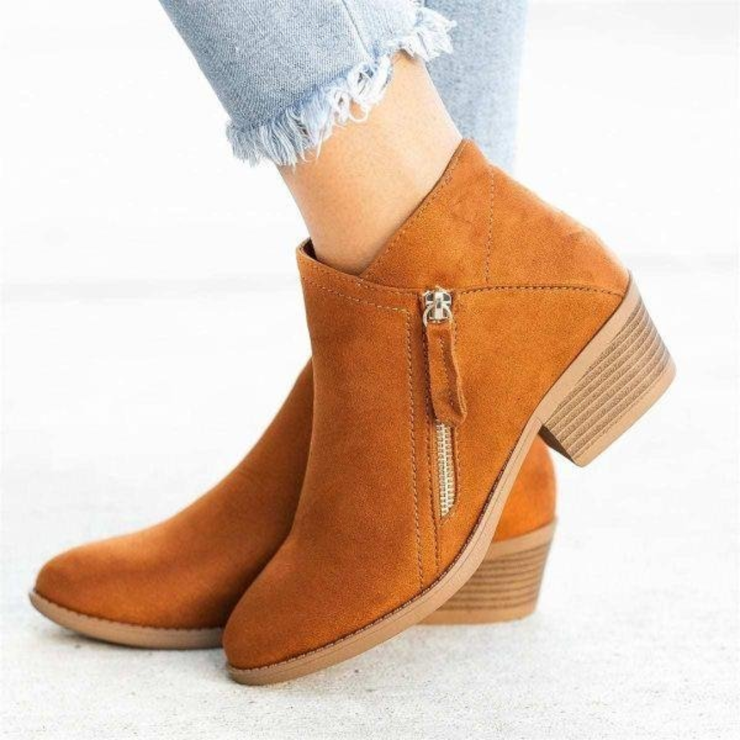 Fallonie | Damen Lässig Knöchel Stiefel |  Niedrige Absätze