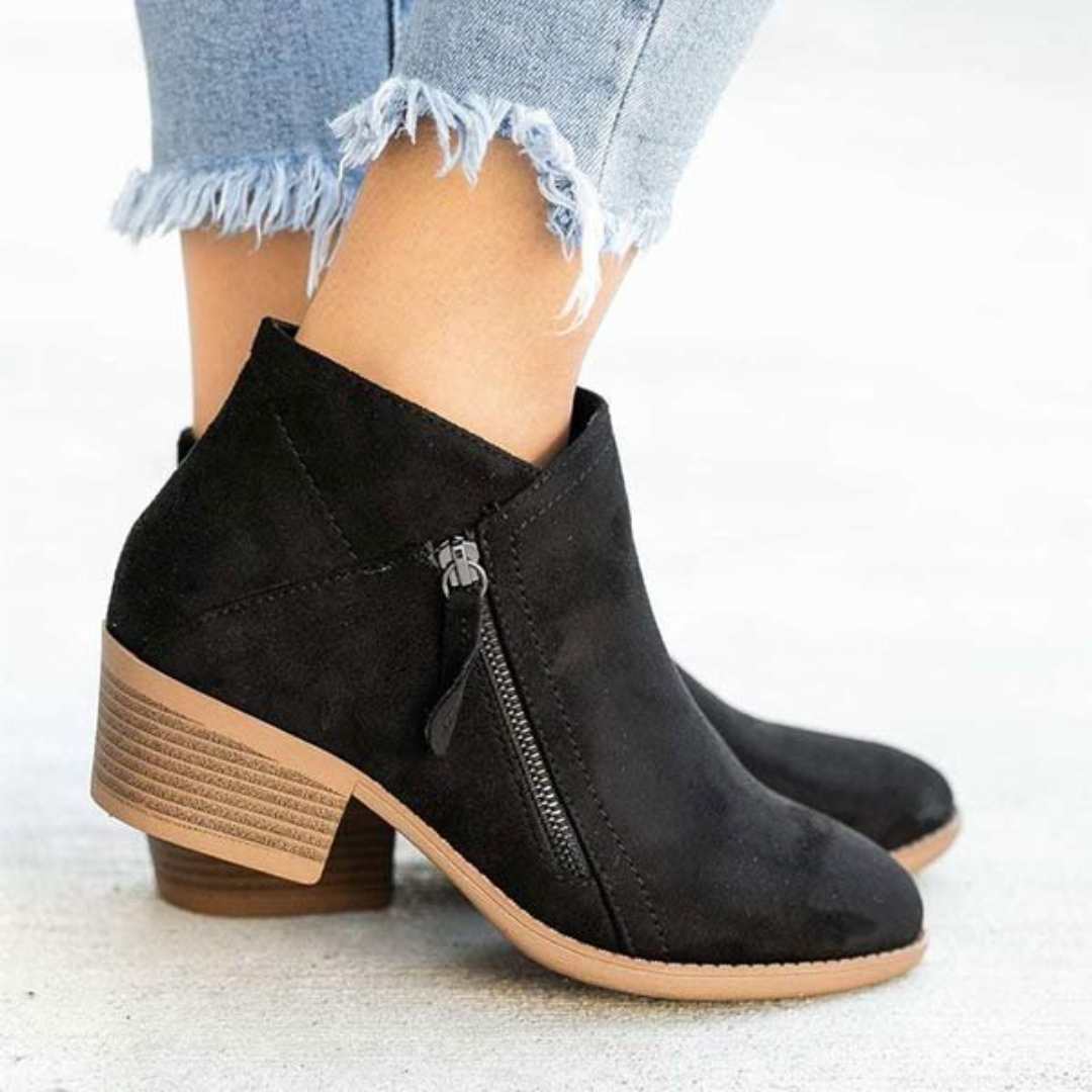 Fallonie | Damen Lässig Knöchel Stiefel |  Niedrige Absätze
