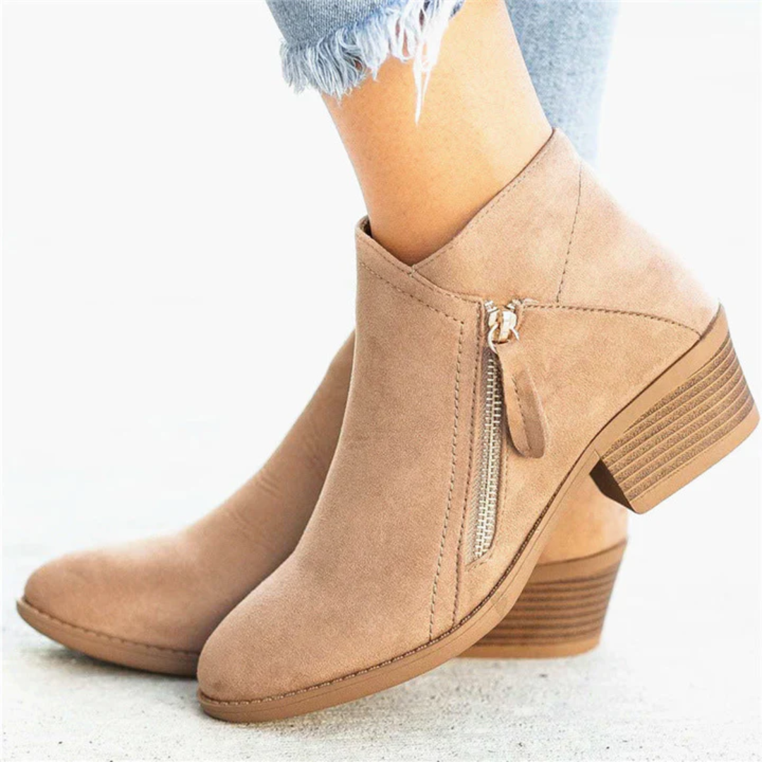 Fallonie | Damen Lässig Knöchel Stiefel |  Niedrige Absätze
