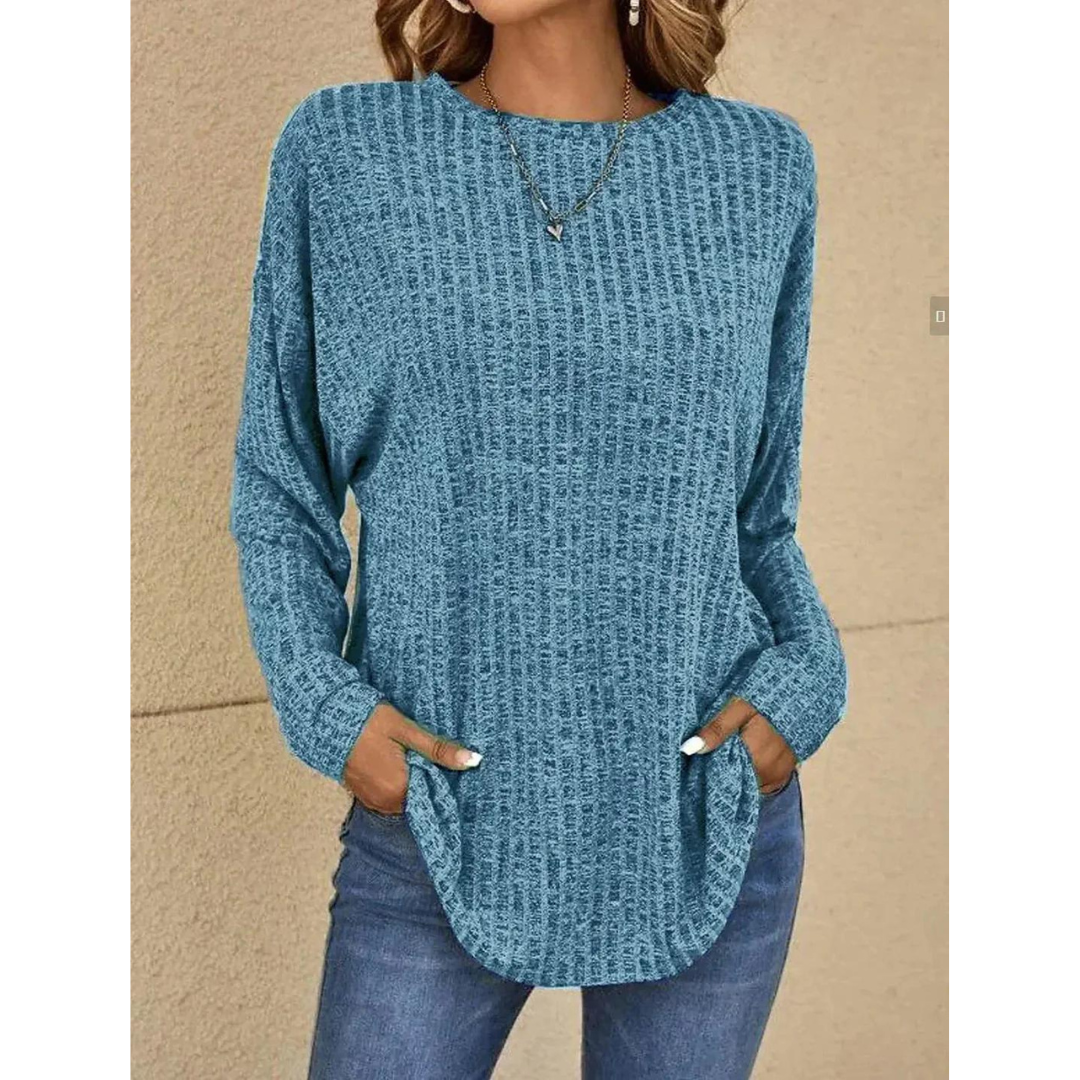 Mikaela | Damen Lang Warme Pullover | Lässig