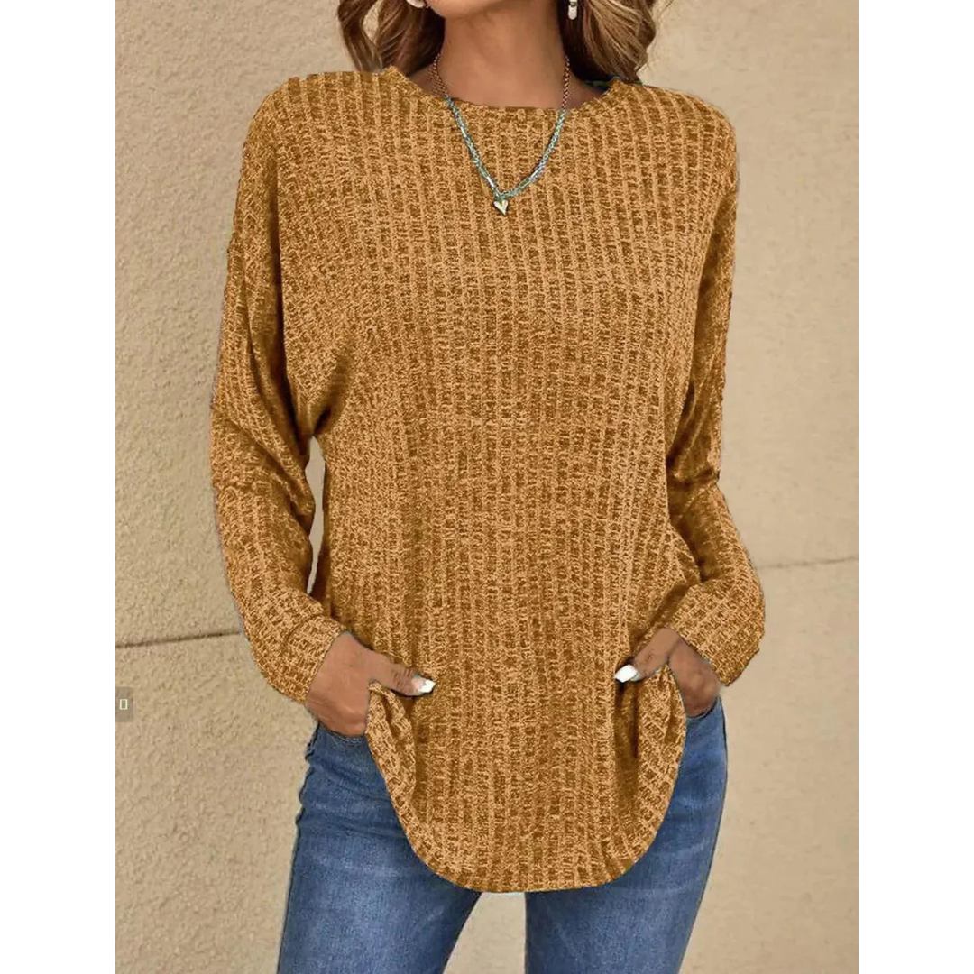 Mikaela | Damen Lang Warme Pullover | Lässig