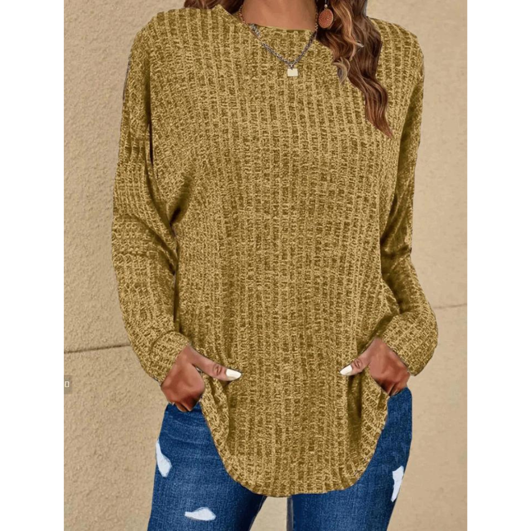 Mikaela | Damen Lang Warme Pullover | Lässig