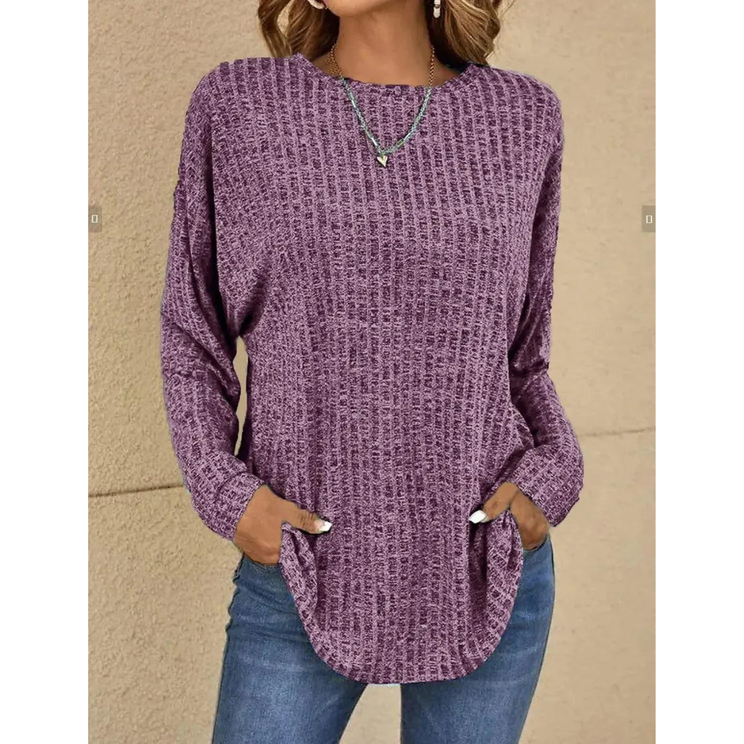 Mikaela | Damen Lang Warme Pullover | Lässig