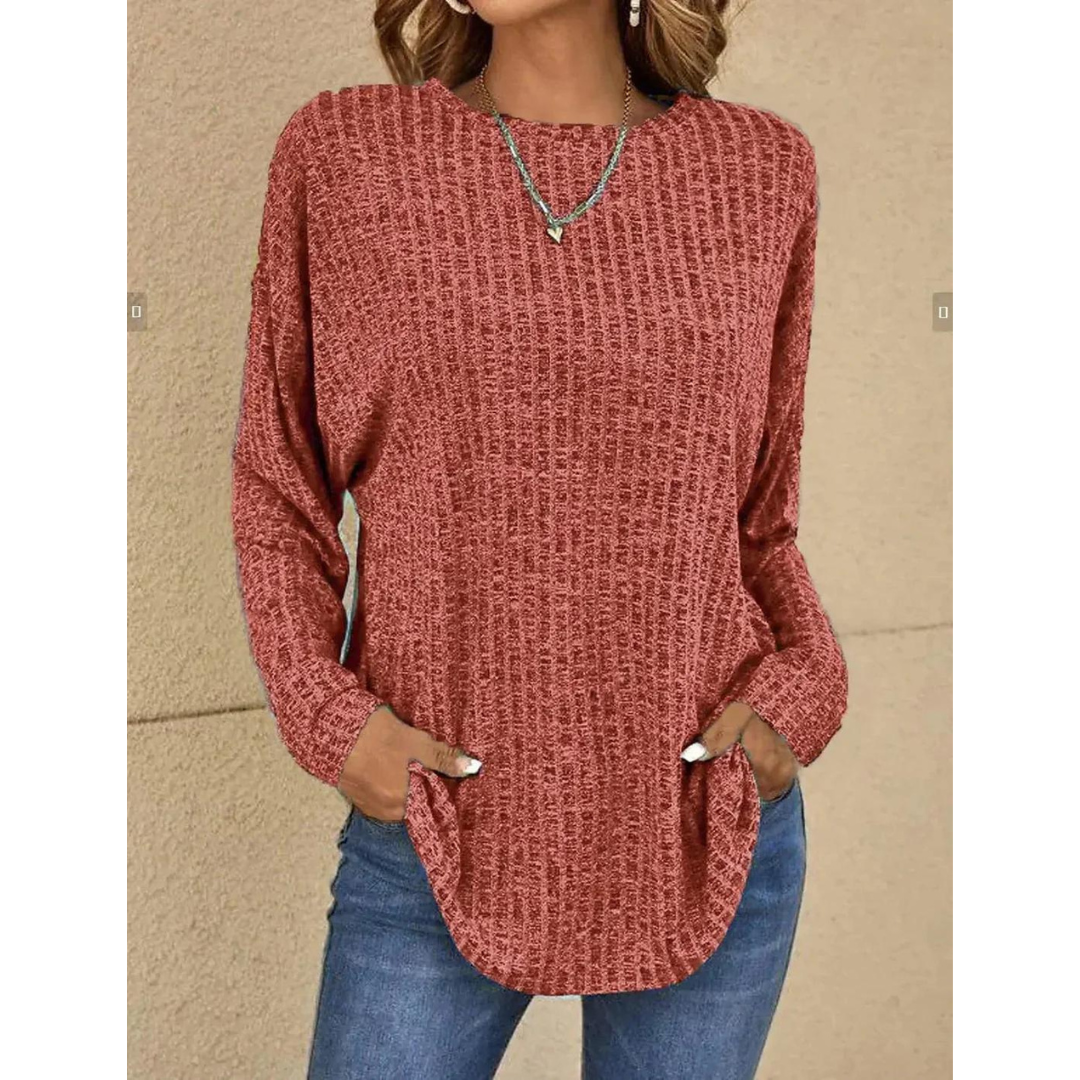 Mikaela | Damen Lang Warme Pullover | Lässig