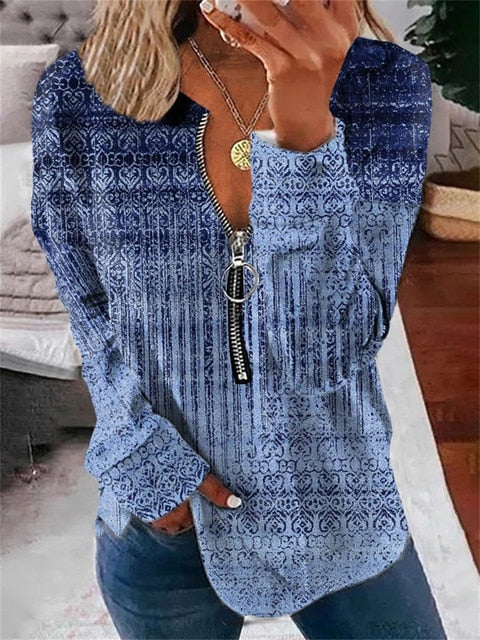 BONNIE - Pullover mit Blumenmuster im Vintage-Look