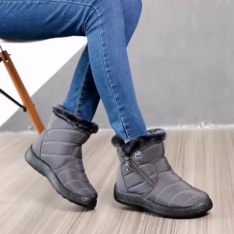 Thermofellgefütterte Schneestiefel für Damen